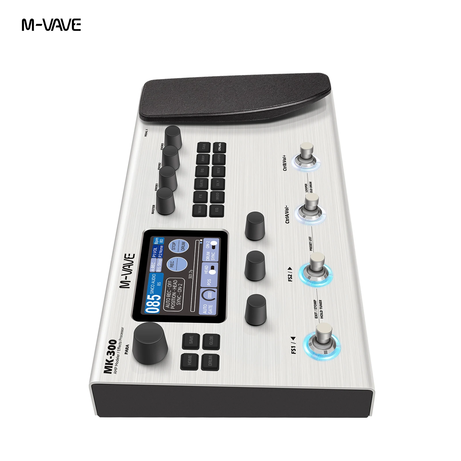M-VAVE MK-300 Looper Pedal - 360+ Effects Types for Guitar & Bass